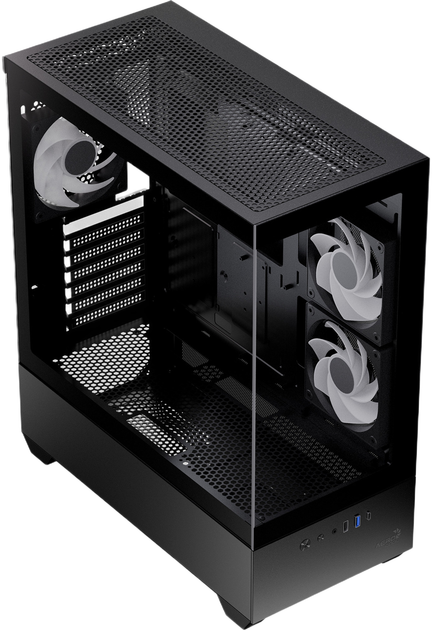 Obudowa AeroCool P500D-G-BK-v1 Black (4711530963838) - obraz 3