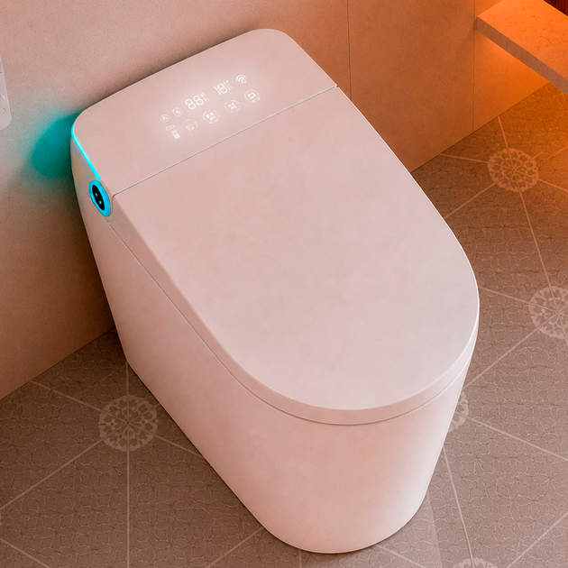 Смарт унитаз биде с сушкой и пультом умные унитазы Smart с LED подсветкой напольный унитаз с подогревом сиденья Asans 8616 - изображение 2