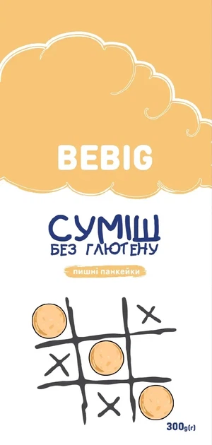 Смесь для выпечки без глютена для панкейков тм "Bebig", 300 г - Фото 1 Смесь для выпечки без глютена для панкейков тм "Bebig", 300 г - изображение 1