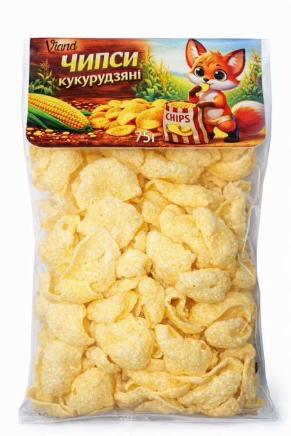 Чипсы кукурузные, ТМ Viand, 75 г - Фото 1 Чипсы кукурузные, ТМ Viand, 75 г - изображение 1