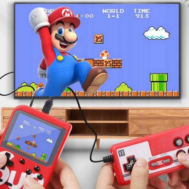 Портативна ігрова приставка із геймпадом SUP 8bit ретро приставка 400 ігор Червоний - зображення 6