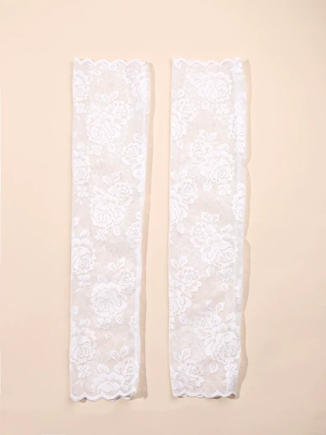 Мереживні довгі мітенки нарукавники honey fashion accessories s/m/l білий (30к063) - Фото 2 Мереживні довгі мітенки нарукавники honey fashion accessories s/m/l білий (30к063) - зображення 2