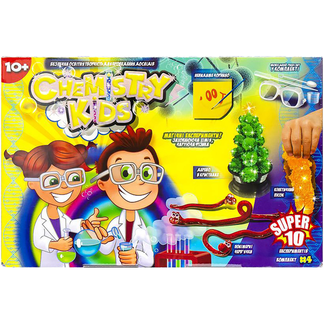 Набір для дослідів Chemistry Kids, російською/українською, Danko Toys - зображення 3