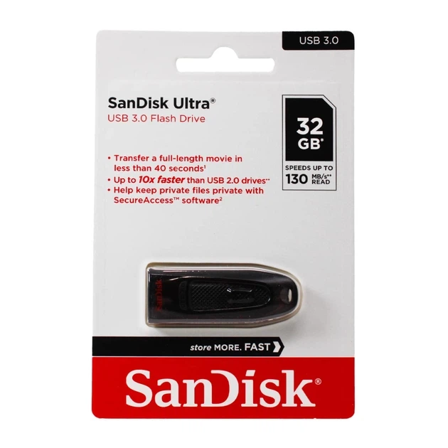 Флешка SanDisk Ultra 64GB USB 3.0 - Фото 3 Флешка SanDisk Ultra 64GB USB 3.0 - изображение 3