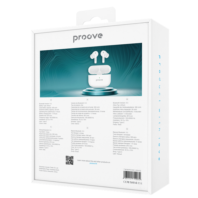 Бездротові навушники Proove Mainstream Pro TWS (APP) білі - зображення 8