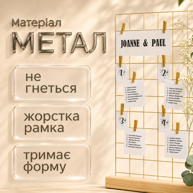 Настольный мудборд WUW 55×35 см золотой на деревянной подставке металлическая доска для фото заметок декора и визуализации желаний - Фото 2 Настольный мудборд WUW 55×35 см золотой на деревянной подставке металлическая доска для фото заметок декора и визуализации желаний - изображение 2