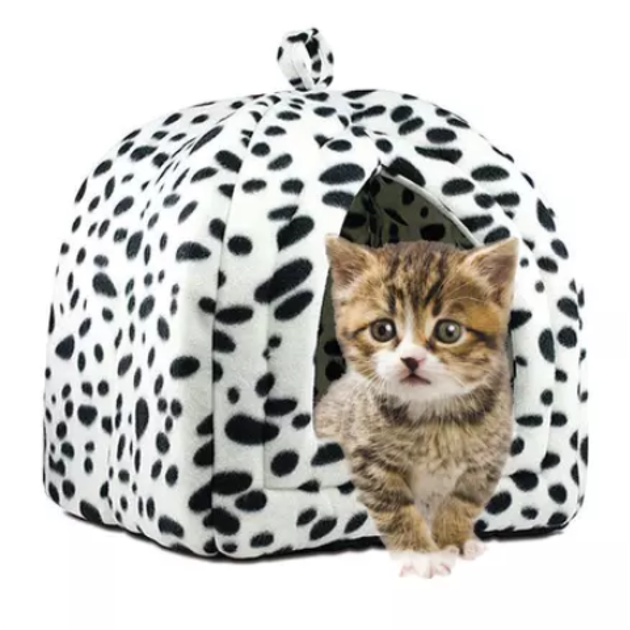 М’який будиночок-лежанка Pet Hut 40×35×35 см для котів і собак, Затишна хатинка для домашніх тварин, Тепле спальне місце для кошенят і цуценят для квартири та дому - Фото 2 М’який будиночок-лежанка Pet Hut 40×35×35 см для котів і собак, Затишна хатинка для домашніх тварин, Тепле спальне місце для кошенят і цуценят для квартири та дому - зображення 2
