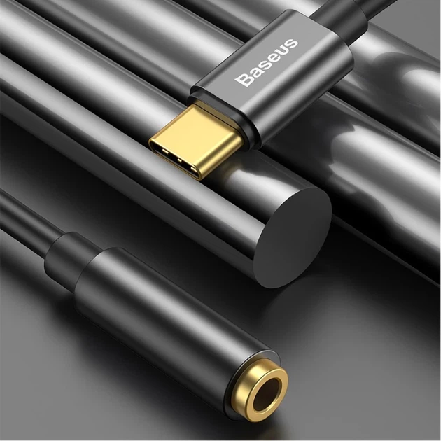 Адаптер Baseus L54 USB-C to Jack 3.5 mm Black (CATL54-01) - изображение 7