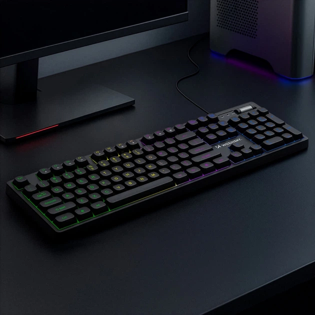 Клавіатура дротова Wozinsky WKG-200 USB Black (5907769384165) - зображення 6