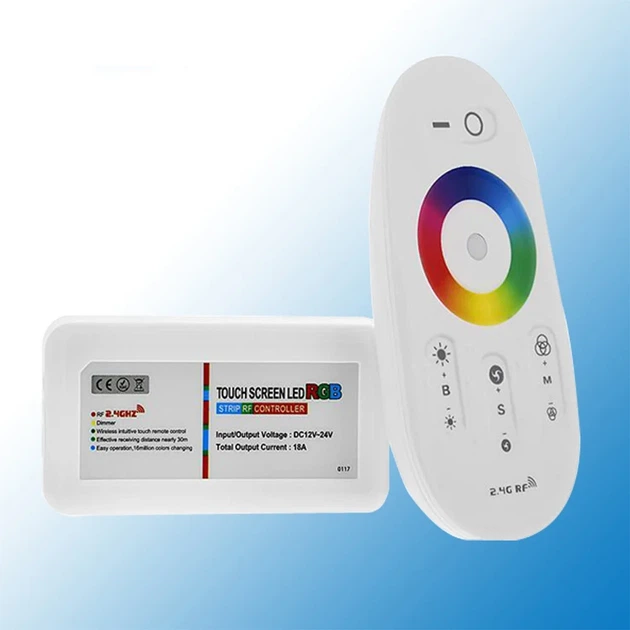 2.4G RF RGB контролер Touch Screen 18A із сенсорним пультом - Фото 2 2.4G RF RGB контролер Touch Screen 18A із сенсорним пультом - зображення 2