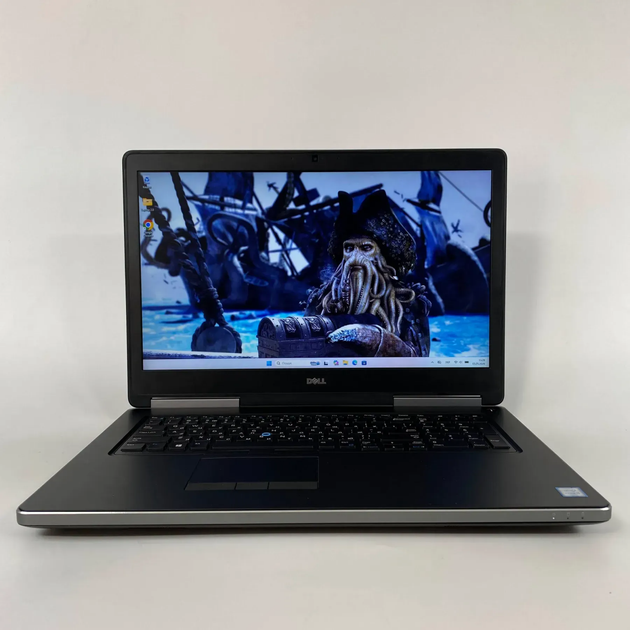 Мобільна робоча станція Dell Precision 7720 / 17.3" (1600x900) TN / Intel Core i5-6300HQ (4 ядра по 2.3 - 3.2 GHz) / 16 GB DDR4 / 128 GB SSD + 500 GB HDD / nVidia Quadro P3000, 6 GB GDDR5, 192-bit / HDMI / WebCam б/в + Подарунок Бездротова миша / USB - Фото 2 Мобільна робоча станція Dell Precision 7720 / 17.3" (1600x900) TN / Intel Core i5-6300HQ (4 ядра по 2.3 - 3.2 GHz) / 16 GB DDR4 / 128 GB SSD + 500 GB HDD / nVidia Quadro P3000, 6 GB GDDR5, 192-bit / HDMI / WebCam б/в + Подарунок Бездротова миша / USB - зображення 2
