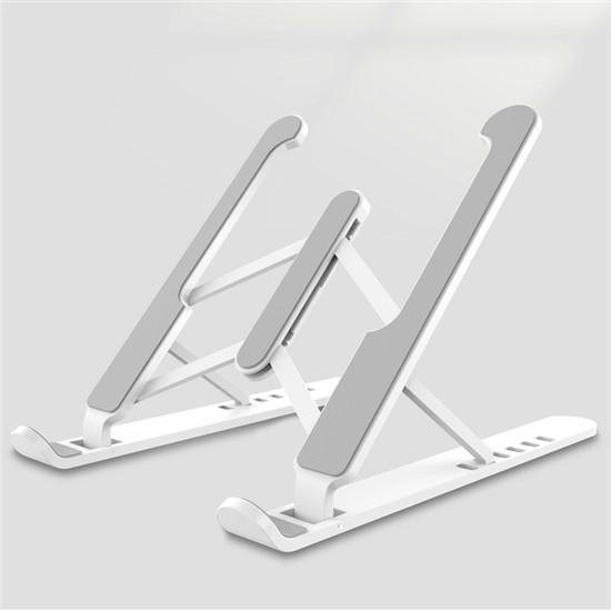 Подставка для ноутбука или планшета Holder 15.6" складная регулируемая по высоте из прочного пластика White - Фото 7 Подставка для ноутбука или планшета Holder 15.6" складная регулируемая по высоте из прочного пластика White - изображение 7