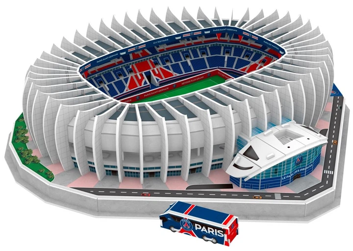 Пазл Banbo Toys 3D ПСЖ стадіон Парк де Пренс 159 елементів (8436573616812) - Фото 2 Пазл Banbo Toys 3D ПСЖ стадіон Парк де Пренс 159 елементів (8436573616812) - зображення 2