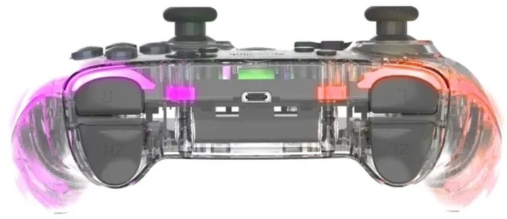 Бездротовий геймпад RAIT NX RGB Gamepad для Nintendo Switch/OLED/Lite/PC/PS3/Android Transparent (4027301319002) - зображення 6