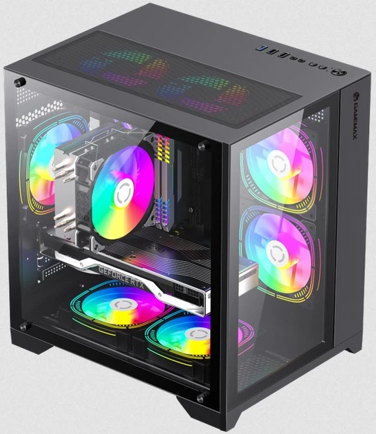Obudowa Gamemax INFINITY MINI BK Czarna - obraz 2