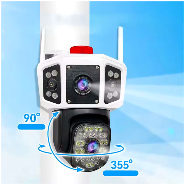 WIFI камера видеонаблюдения 3MP с ИК подсветкой и датчиком движения уличная YOOSEE yc101 цветная - изображение 6
