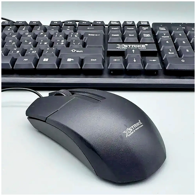 Комплект клавиатура и мышь 104 клавиши проводное USB для ПК AURAFLOW M-500 черный RGB - изображение 6