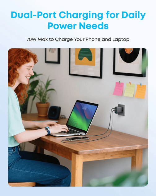 Сетевое зарядное устройство Anker Charger - 70W, 3xUSB-C PD 3.0 & 1xUSB-A Black (A121CG11) - Фото 7 Сетевое зарядное устройство Anker Charger - 70W, 3xUSB-C PD 3.0 & 1xUSB-A Black (A121CG11) - изображение 7