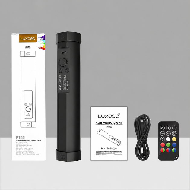 Відео фото магнітний світильник RGB Luxceo P100 2000mah - изображение 9