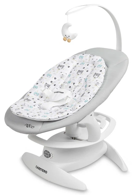 Leżaczek-bujaczek dziecięcy Caretero Noco Grey (5903076320957) - Zdjęcie 1 Leżaczek-bujaczek dziecięcy Caretero Noco Grey (5903076320957) - obraz 1