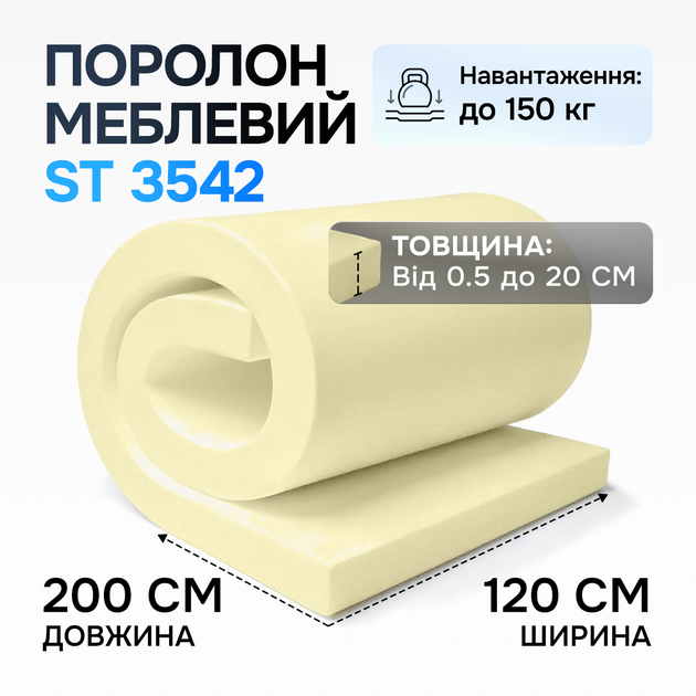 Поролон средний ST 3542 10 мм 1,2х2 м - изображение 2