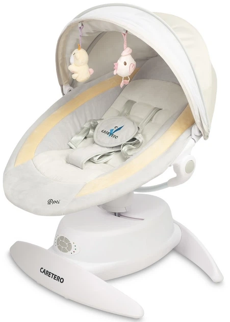 Leżaczek-bujaczek elektryczny 2w1 Caretero Opti Beige (5903076399601) - Zdjęcie 9 Leżaczek-bujaczek elektryczny 2w1 Caretero Opti Beige (5903076399601) - obraz 9