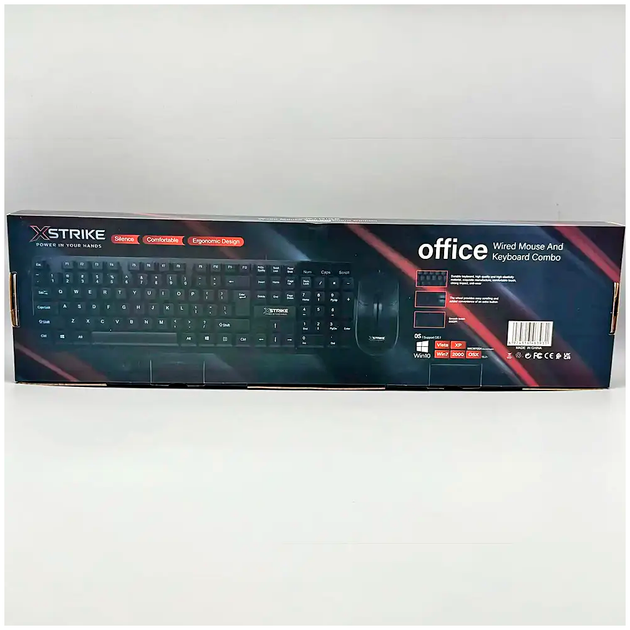 Комплект клавиатура с RGB подсветкой и USB мышь для ПК и ноутбука XSTRIKE X-1012 черный - Фото 7 Комплект клавиатура с RGB подсветкой и USB мышь для ПК и ноутбука XSTRIKE X-1012 черный - изображение 7