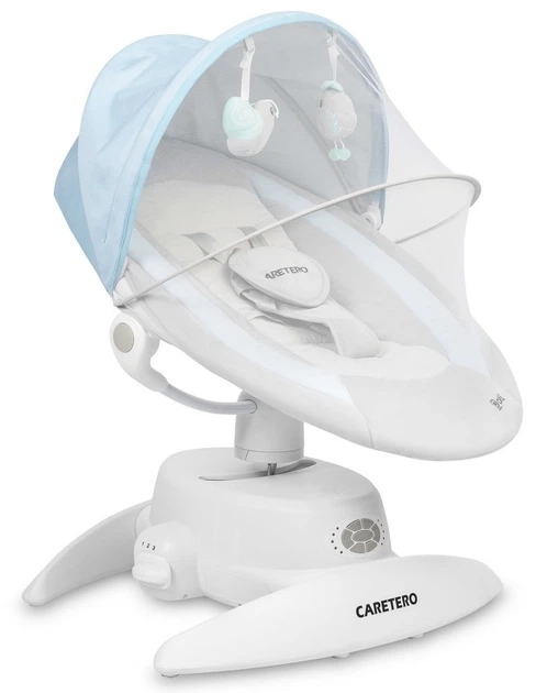 Leżaczek-bujaczek elektryczny 2w1 Caretero Opti Blue (5903076399618) - Zdjęcie 2 Leżaczek-bujaczek elektryczny 2w1 Caretero Opti Blue (5903076399618) - obraz 2