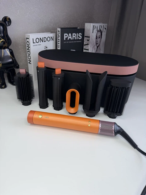 Преміум стайлер Airwrap Coanda 2x Multi Styler & Dryer HS09 Ceramic apricot/Topaz з кейсом | Помаранчевий - зображення 6