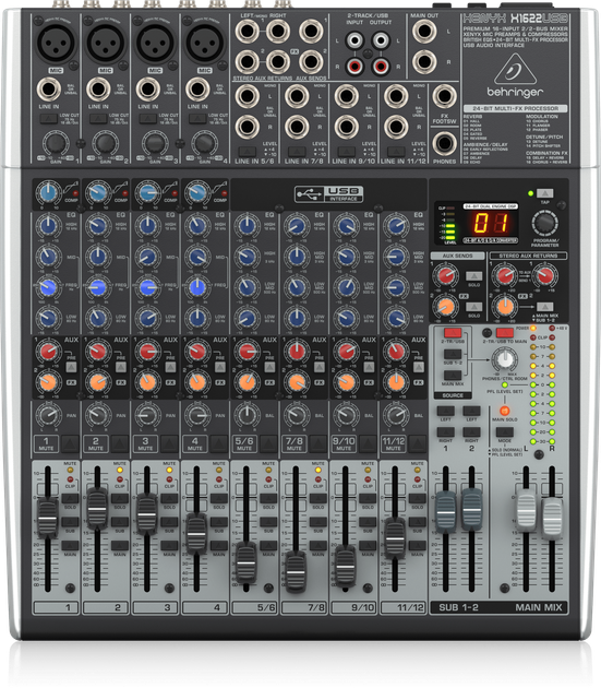 Мікшерний пульт Behringer Xenyx X1622USB (4033653021180) - Фото 1 Мікшерний пульт Behringer Xenyx X1622USB (4033653021180) - зображення 1