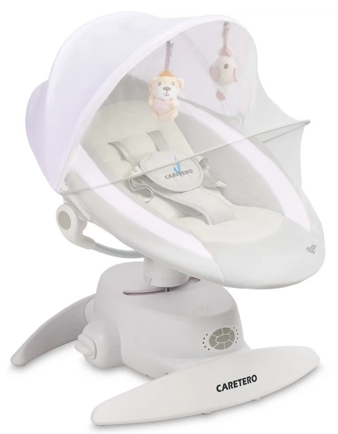 Leżaczek-bujaczek elektryczny 2w1 Caretero Opti Pink (5908310396156) - obraz 2