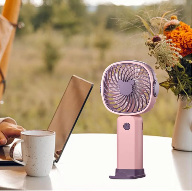 Вентилятор ручной аккумуляторный TOPA портативный с подставкой для телефона Handheld fan AND LY-838 KLW-F8 - изображение 2