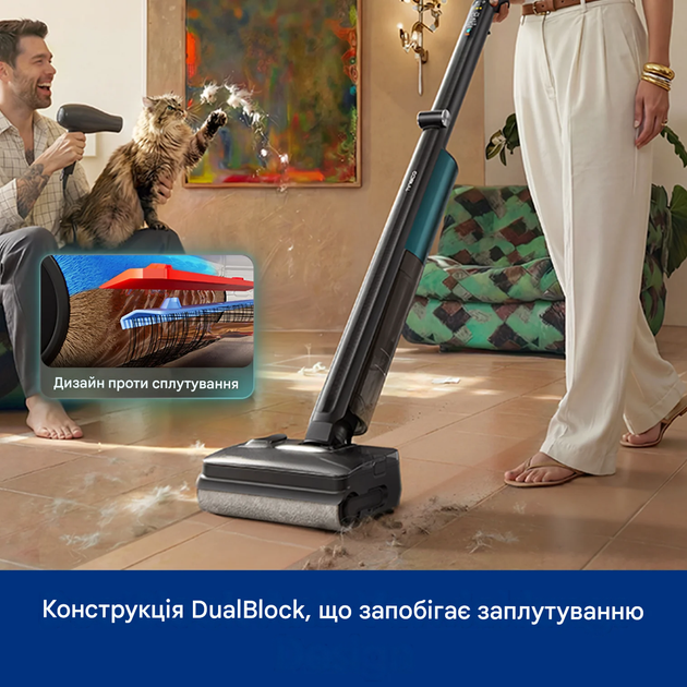 Пилосос для вологого та сухого прибирання Tineco FLOOR ONE i7 Fold - изображение 5