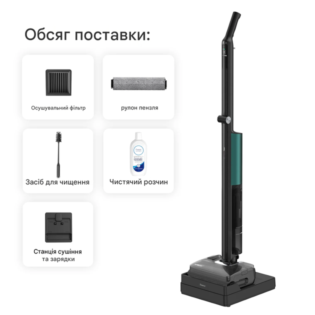 Пилосос для вологого та сухого прибирання Tineco FLOOR ONE i7 Fold - изображение 9