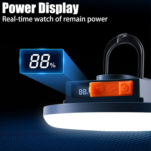 Фонарь кемпинговый F4-155 мм 7200 mAh лампа на аккумуляторе с функцией powerbank - Фото 3 Фонарь кемпинговый F4-155 мм 7200 mAh лампа на аккумуляторе с функцией powerbank - изображение 3
