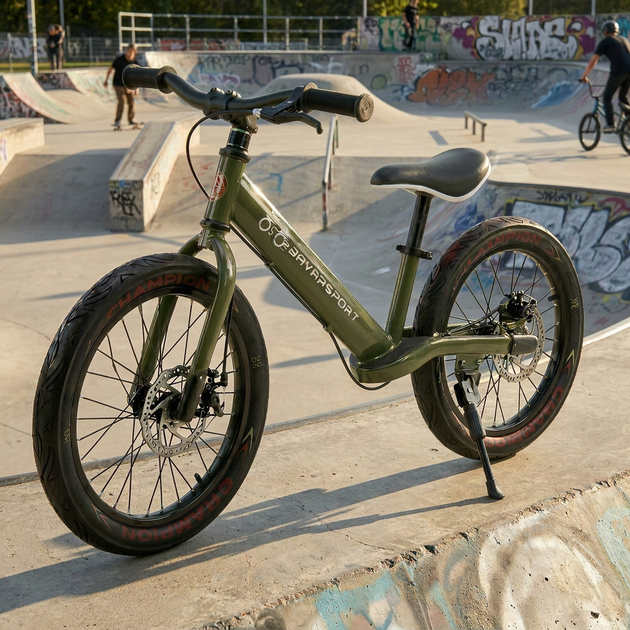 Дитячий біговел 16 дюймів BavarSport Champion 1411 від 4 років Green - зображення 9