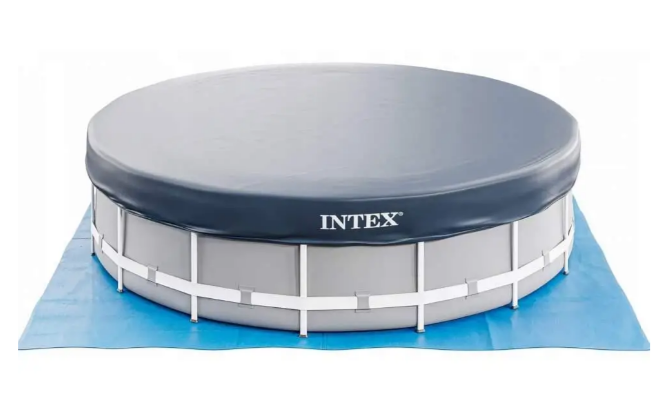 Каркасный большой бассейн для всей семьи полный комплект Intex с фильтром, стремянкой, подстилкой и тентом 427х107 см - изображение 11