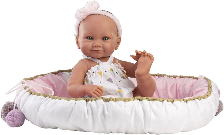 Lalka bobas winylowa Llorens Nica w kokoniku 40 cm (73806) - obraz 3