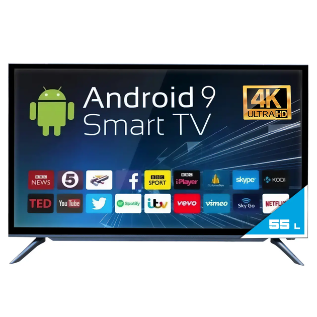 Телевизор Android TV 55 дюйма T2 FULL HD wi-fi 3840x2160 Android 11 - изображение 6