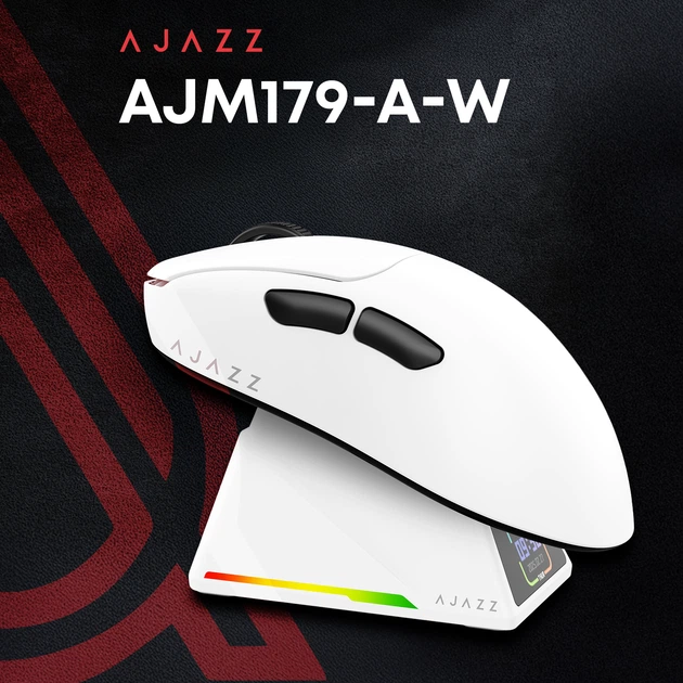 Миша Ajazz AJ179 APEX Wireless/Bluetooth/USB White Charging Dock (AJM179-A-W) - зображення 10