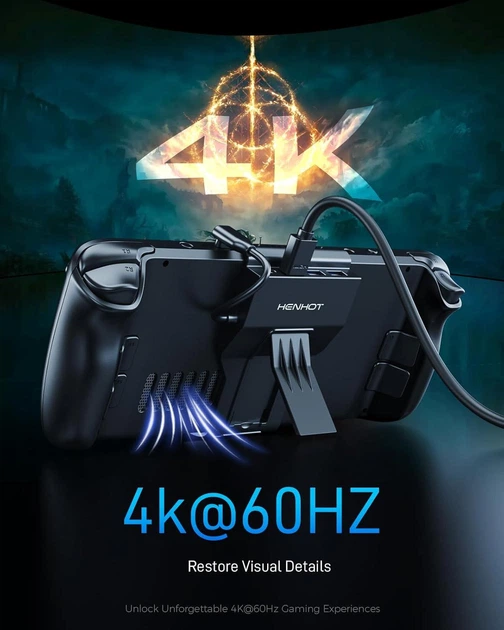 Док-станція HenHot для Steam Deck 4-в-1 HDMI 4K@60Hz, 2xUSB-A, PD 100 Вт USB-C - Фото 2 Док-станція HenHot для Steam Deck 4-в-1 HDMI 4K@60Hz, 2xUSB-A, PD 100 Вт USB-C - зображення 2
