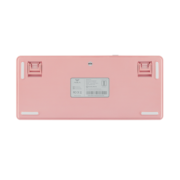 Клавіатура механічна безпровідна Aula F75 з RGB та підтримкою HOT SWAP Pink - изображение 3