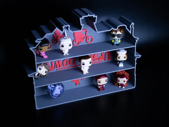 Настінна полиця-органайзер для фігурок Funko Pop у стилі серіалу Дивні дива. Aivory - изображение 2
