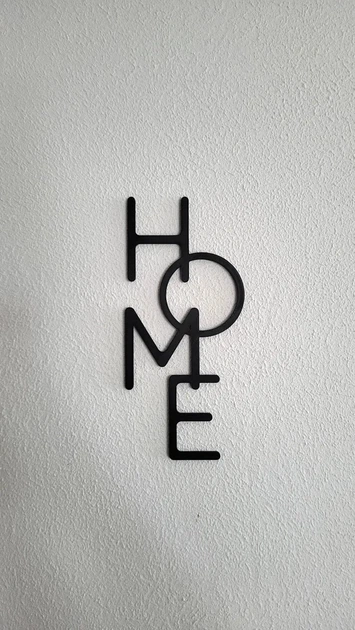 Настінний декор вертикальний напис Home для інтер'єру. Aivory - изображение 2