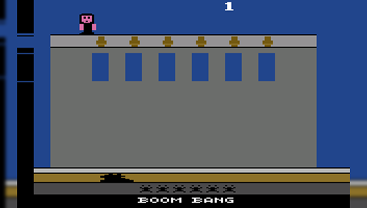 Игра Atari 2600 Kampf dem Steinfresser (Boom Bang) Black Б/У - изображение 3