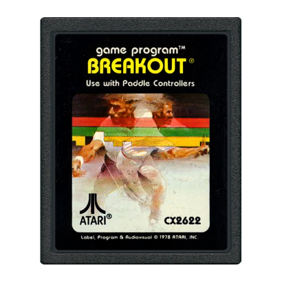 Игра Atari 2600 Breakout Black Б/У - Фото 1 Игра Atari 2600 Breakout Black Б/У - изображение 1