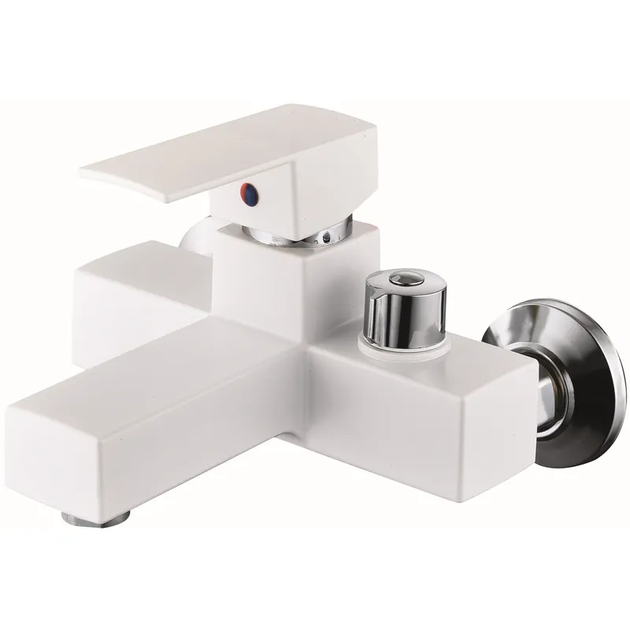Змішувач для ванни Plamix Kubus-009 Euro Set White (з шлангом, лійкою та кронштейном) (PM0752) ( 27980 ) - Фото 1 Змішувач для ванни Plamix Kubus-009 Euro Set White (з шлангом, лійкою та кронштейном) (PM0752) ( 27980 ) - изображение 1