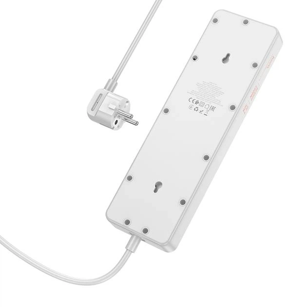 Мережевий подовжувач Hoco AC14A Rico 5-Position Socket (PD30W/1C3A) Black - Фото 2 Мережевий подовжувач Hoco AC14A Rico 5-Position Socket (PD30W/1C3A) Black - зображення 2