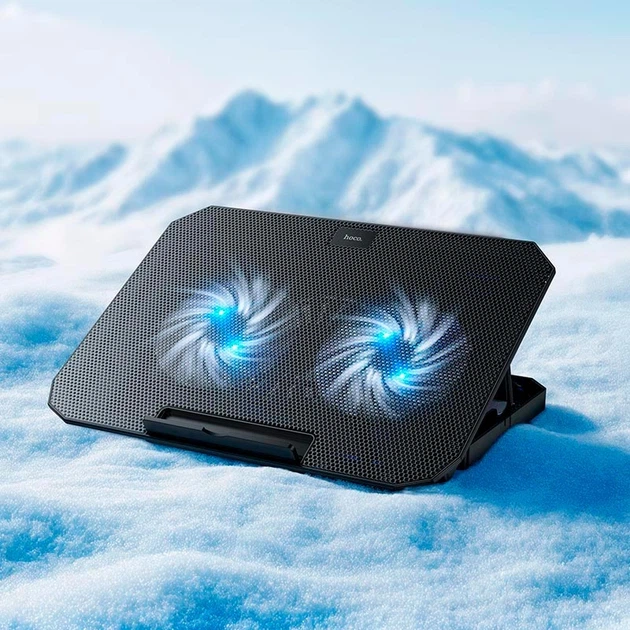 Підставка для ноутбука Hoco GA4 Jade Laptop Cooling Stand Black - изображение 6