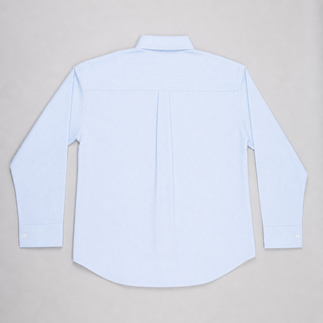 Рубашка женская в полоску голубая с белым one size (N1505) - изображение 4